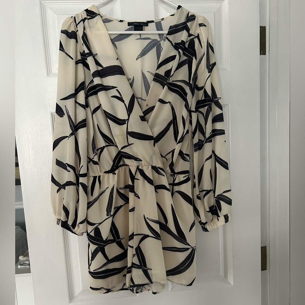 White and black romper